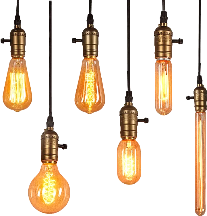  Light Edison Lighting Bulb Png Free Edison Light Bulb Png Hanging Light Bulb Png