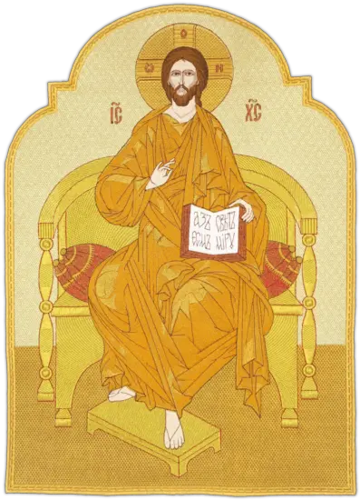  Icon Embroidered Savior Religious Item Png Throne Icon