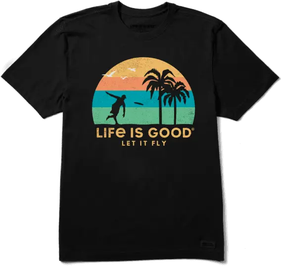  Menu0027s Let It Fly Beach Vista Crusher Tee Life Is Good Men Life Is Good Shirt Png How Do You Change Icon Size On Vista