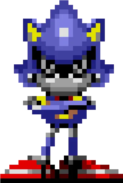  Sonic Cd Classic By Sega Metal Sonic Pixel Art Png Classic Sonic Icon