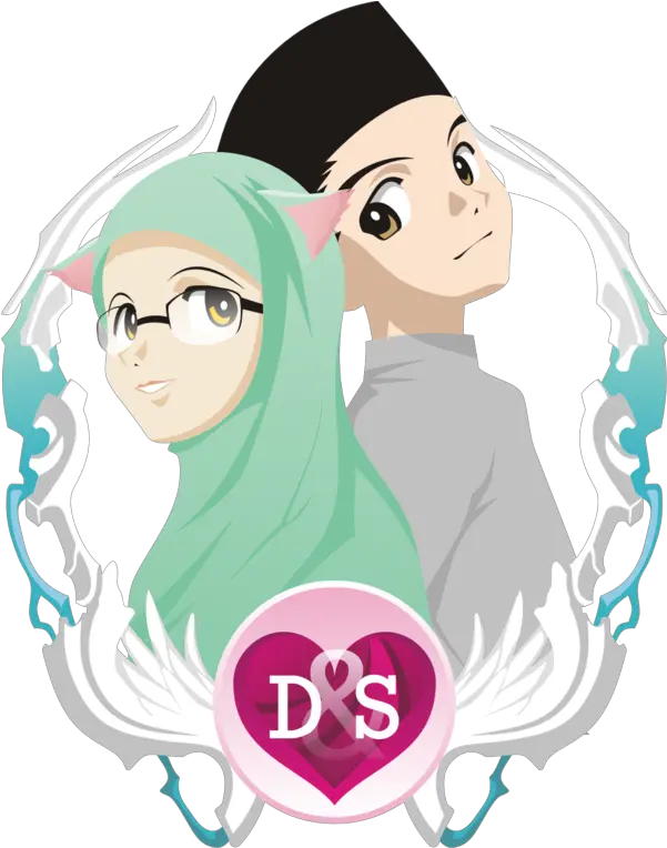  Anime Manga Hijab Art Muslim Wedding Vector Png Wedding Vector Png