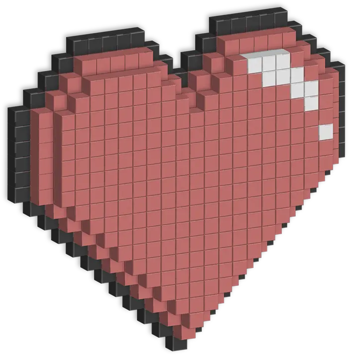  Love Heart Pixels Valentineu0027s Free Vector Graphic On Pixabay Heart Png Pixel Heart Png