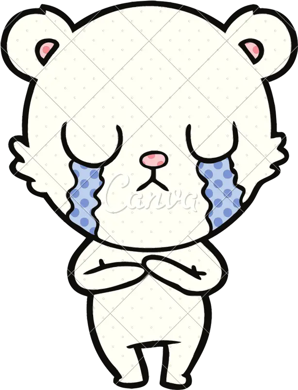  Crying Polar Bear Cartoon Icons By Canva Imagenes Sad Animadas Png Polar Bear Png