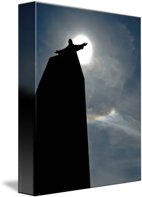  A Silhouette Of The Catholic Monument Jesus Chr By Stocktrek Images Halo Solar Png Jesus Silhouette Png