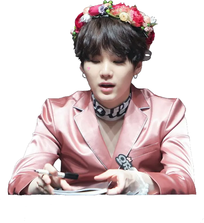  Yoongi Bangtan Pink Cute Bts Bangtansonyeondan Ban Suga Bts Yoongi Sticker Png Yoongi Png