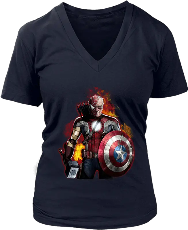  Stan Lee The Mightiest Marvel Superhero Avengers Shirts Captain America Png Stan Lee Png