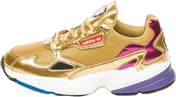  Adidas Falcon Metallic Gold Womens Adidas Falcon Gold Metallic Png Adidas Boost Icon 2 White And Gold