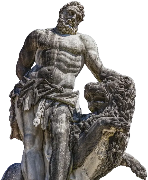  Statue Hercules Lion Free Photo On Pixabay Beachwalk Vacation Rentals Png Greek Statue Png