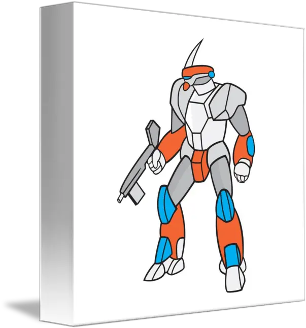  Mecha Robot Holding Ray Gun Isolated By Aloysius Patrimonio Cartoon Png Ray Gun Png