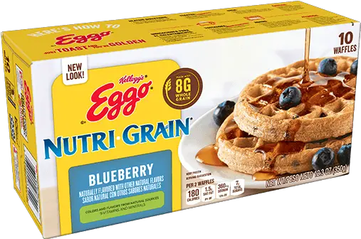  Kelloggu0027s Eggo Nutri Grain Blueberry Waffles Lu0027eggo My Blueberry Whole Grain Waffles Png Waffle Png