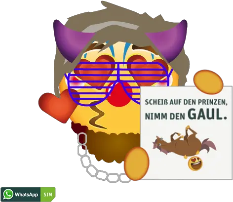  Lustiges Emoji Mit Clown Makeup Und Kussmund Whatsapp Sim Whatsapp Png Clown Emoji Png