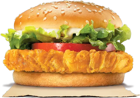  Crispy Outside Tender Inside Tasty Everywhere Chicken Burger Hot Spicy Png Burger King Crown Png