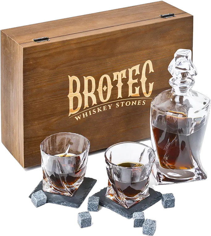  Whiskey Stones Gift Set Brotec Serveware Png Whiskey Glass Icon