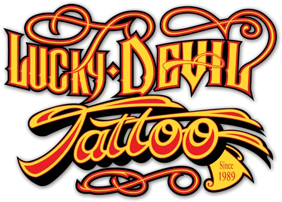  Download Tattoo Devil Artist Flash Lucky Traditional Ink Lucky Devil Tattoo Shop Png Ink Png