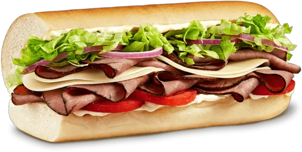  10 Double Roast Beef Erbert U0026 Gerbertu0027s Sandwich Shop Fast Food Png Sub Sandwich Png