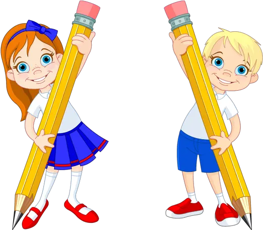  Girl With Pencil Clipart 613x455 Png Clipart Download Cartoon Boy And Girl With Pencil Pencil Clip Art Png