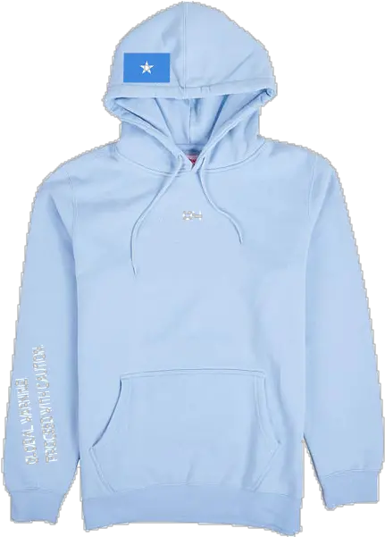  4tc Sky Blue Hooded Png Hoodie Template Png