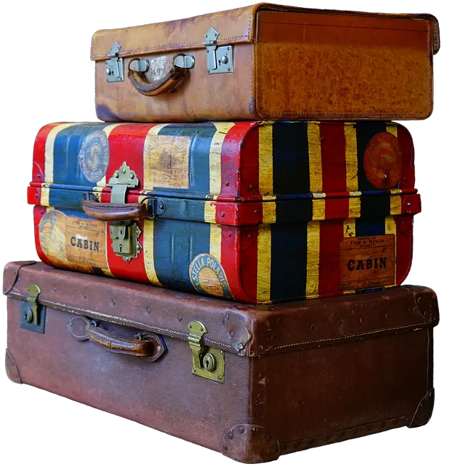  Luggage Stack Old Travel Bag Png Transparent Luggage Png