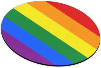  Gay Pride Rainbow Flag Stripes Round Mousepad Id D346016 Dot Png Gay Flag Icon