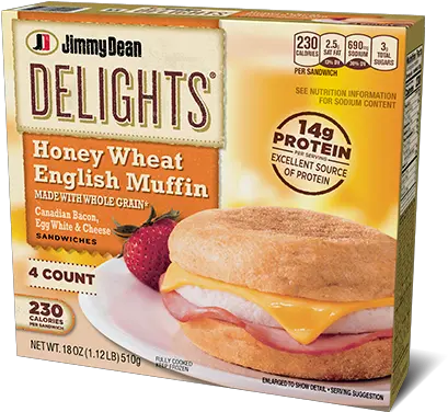  Delights Canadian Bacon Breakfast Sandwich Jimmy Dean Brand American Cheese Png Bacon And Eggs Icon