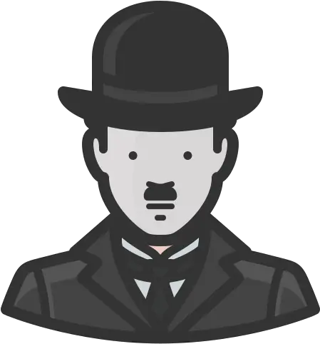  Charlie Chaplin Avatar Free Icon Of Charlie Chaplin Icon White Png Bowler Hat Icon