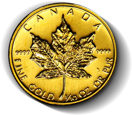  110 Oz Gold Canadian Maple Leaf Random Year Canadian Solid Png Canadian Leaf Png