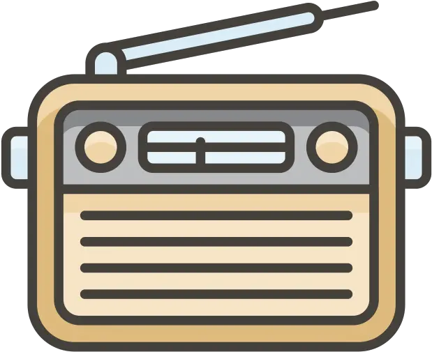  Download Hd Radio Emoji Icon Retro Radio Png Icon Radio Emoji Microphone Emoji Png