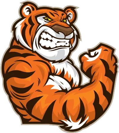  Printed Vinyl Power Tiger Tiger Mascot Logo Png Tiger Scratch Png