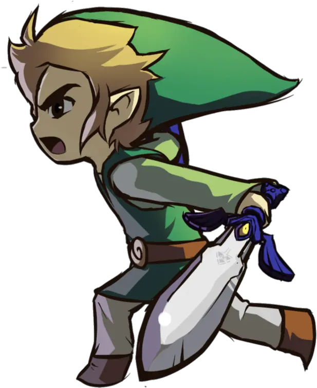  Wind Waker Link Side View Clipart Link Running Png Toon Link Icon