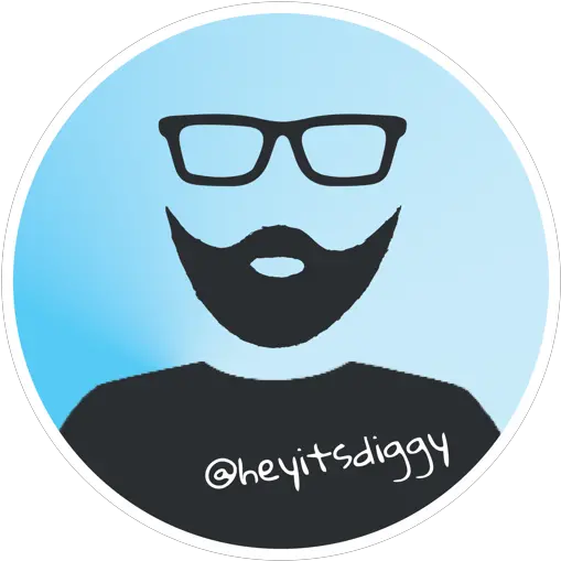  Diggy Heyitsdiggy Twitter Pinterest Png Beard And Glasses Logo