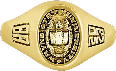  Wayne State University Womenu0027s Laurel Ring Solid Png Wayne State Logo