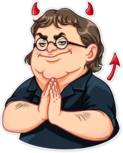  Gabe Newellu201d Stickers Set For Telegram Clapping Png Gabe Newell Png