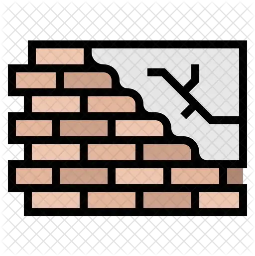  Brick Wall Icon Of Colored Outline Icon Png Broken Brick Wall Png