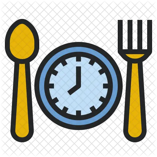  Eat Routine Icon Of Colored Outline Clock With Question Mark Png Eat Png