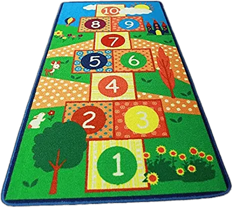  Colourful Hopscotch Rug Transparent Png Green Transparent Rug Rug Png