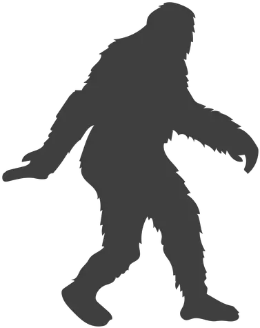  Bigfoot Moving Creature Folklore Black Transparent Png Sasquatch Prints Moving Png