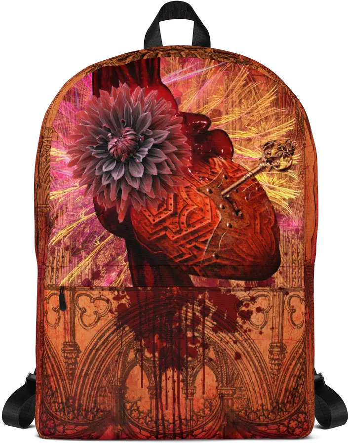  Gothic Heart Png Backpack Starry Night Png