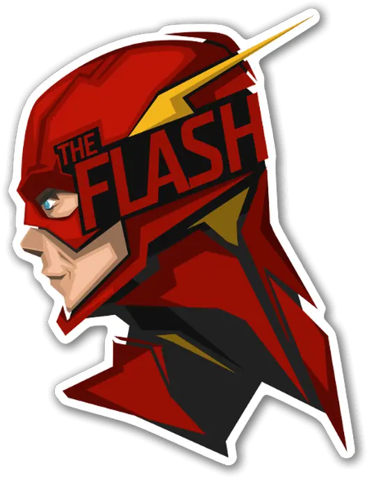  Flash Sticker Comic Flash Head Png Flash Png