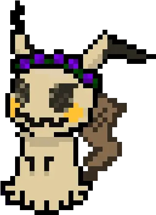  Mimikyu With A Flower Crown Pixel Art Maker Cartoon Png Mimikyu Png