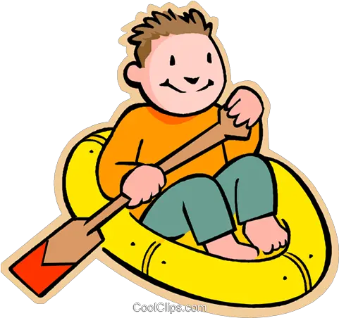  Little Boy In Rubber Raft Royalty Free Vector Clip Art Row Row Row Your Boat Transparent Png Raft Png