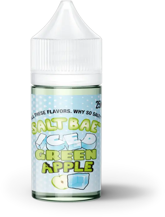  Iced Green Apple 50mg By Salt Bae 30ml Plastic Bottle Png Salt Bae Png