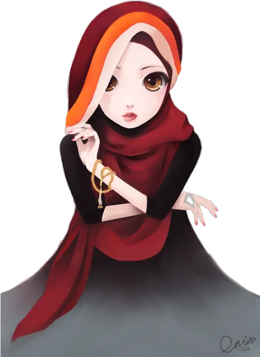  Download Cute Hijab Girl Cartoon Hijabi Doll Png Girl Cartoon Png