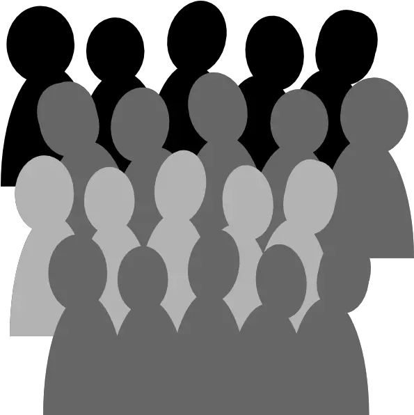  Crowds Silhouette Cartoon Png Crowd Of People Png