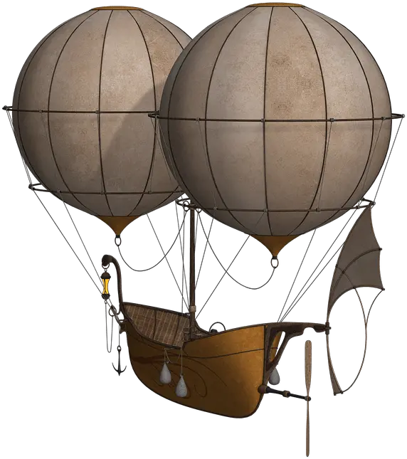  Fantasy Boat Hot Air Balloon Transparent Png Stickpng Fantasy Hot Air Balloon Boat Clipart Png