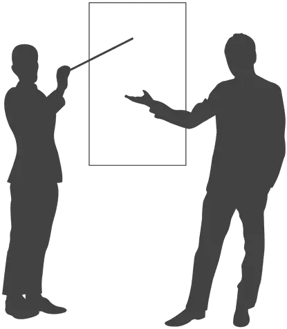  Businessmen Presentation Board Silhouette Transparent Png Presentation Silhouette Presentation Png