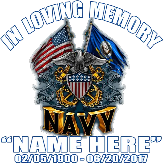  In Loving Memory Navy Decal Poster Png In Loving Memory Png