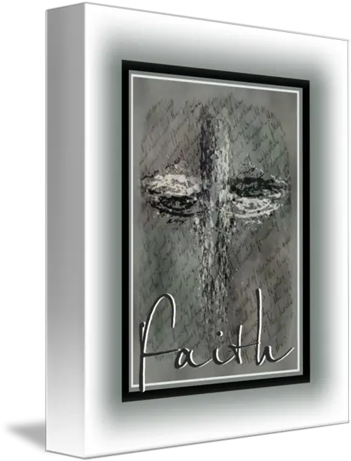  Grunge Cross Gray Text Faith Picture Frame Png Grunge Cross Png