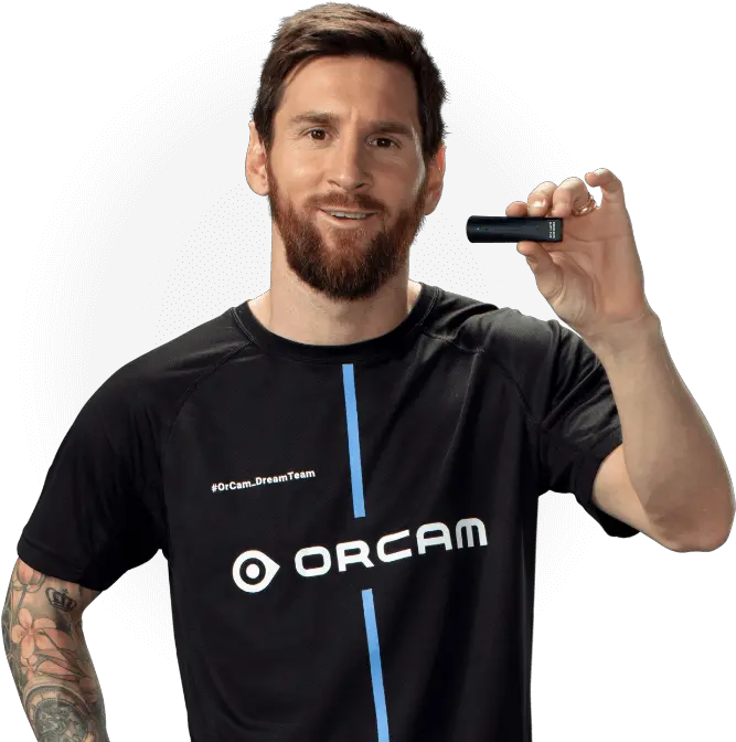  Soccer Star Lionel Messi Supports The Visually Impaired Orcam My Eye Png Smile Messi Icon Circle