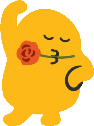  Emoji With Rose Sticker The Blobs Live On Rose Dancing Gif De Emoji Blob Png Dancing Animated Icon