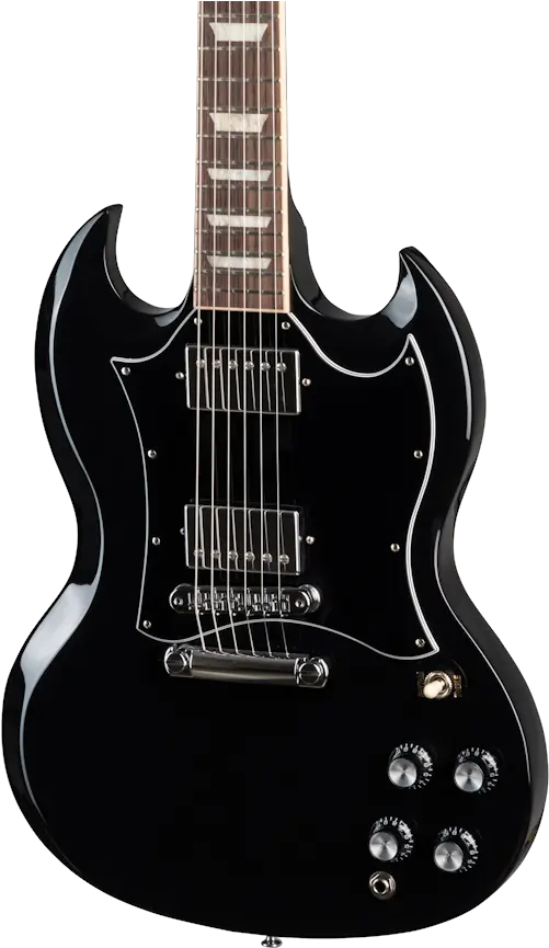  Gibson Sg Standard Ebony Gibson Sg Png Gibson Guitar Logo